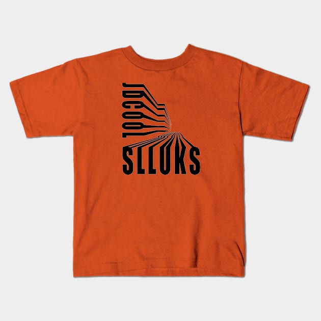 Super cool slluks brand letter logo design Kids T-Shirt by slluks_shop